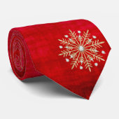 Kerstmis Rood- en Gold-feestdag Stropdas (Opgerold)