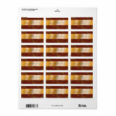 Kerstmis Rood en Goud Wijnlabel Etiket (Full Sheet)