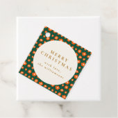 Kerstmis Rood en Groen Boho Bloemen Custom Bedankjes Labels (In situ)