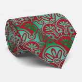 Kerstmis rood en groen boho NeckTie Stropdas (Opgerold)