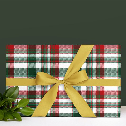 Kerstmis Rood En Groen Geruit Tissuepapier