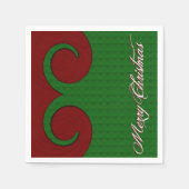 Kerstmis Rood en Groen Napkins Servetten (Voorkant)
