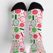 Kerstmis Rood en Groen Pickleball Paddles Sokken (Top)