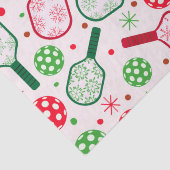 Kerstmis Rood en Groen Pickleball Paddles  Tissuepapier (Detail)