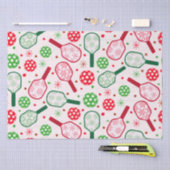 Kerstmis Rood en Groen Pickleball Paddles  Tissuepapier (Craft)