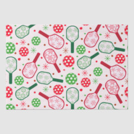 Kerstmis Rood en Groen Pickleball Paddles Tissuepapier