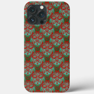 Kerstmis rood en groen Print iPhone hoesje