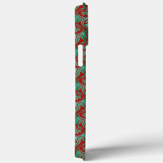 Kerstmis rood en groen Print iPhone hoesje (Achterkant / Rechts)