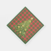 Kerstmis rood en groen servet (Hoek)