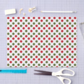 Kerstmis Rood En Groen Stippenpatroon Tissuepapier (Craft)