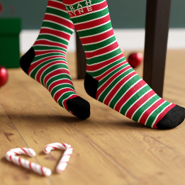 Kerstmis Rood en Groen Streep Vakantie Sokken