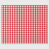 Kerstmis Rood en Wit Geometrisch Stippen Patroon Cadeaupapier (Vlak)