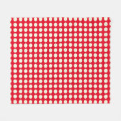 Kerstmis Rood en Wit Geometrisch Stippen Patroon Fleece Deken (Voorkant (Horizontaal))