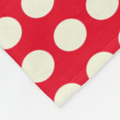 Kerstmis Rood en Wit Geometrisch Stippen Patroon Fleece Deken (Hoek)