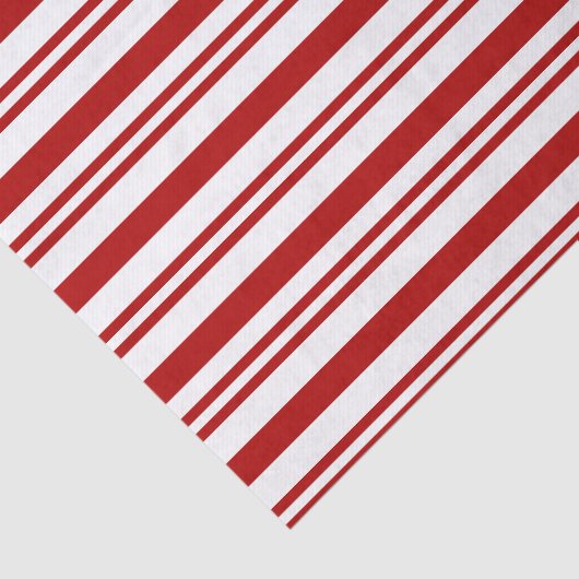 Kerstmis Rood en Wit Gestreept Tissuepapier (Detail)