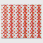Kerstmis Rood en Wit Stippen Cadeaupapier (Vlak)