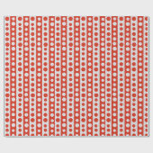 Kerstmis Rood en Wit Stippen Cadeaupapier (Vlak)