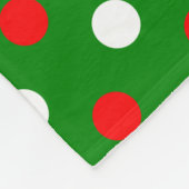 Kerstmis - Rood en Wit Stippenpatroon Fleece Deken (Hoek)
