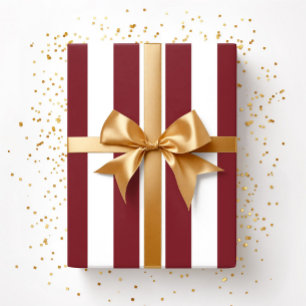 Kerstmis Rood En Wit Strepenpatroon Cadeaupapier