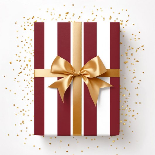 Kerstmis Rood En Wit Strepenpatroon Cadeaupapier