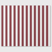 Kerstmis Rood En Wit Strepenpatroon Cadeaupapier (Vlak)