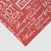 Kerstmis Rood en Wit Tissuepapier (Detail)