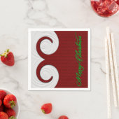 Kerstmis Rood en Witte feestdag Napkins Servetten (Insitu)