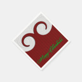 Kerstmis Rood en Witte feestdag Napkins Servetten (Hoek)