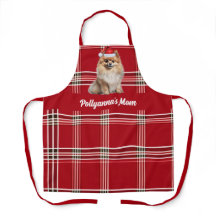 Kerstmis Rood Geruit Pomeranian Kerstman Hond