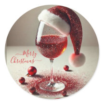 Kerstmis Rood Geruit Wijnglas met Kerstman