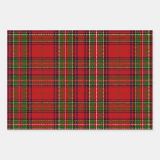 Kerstmis Rood Glitters Schotse Ruit Goud Folie Inpakpapier Vel (Voorkant 3)