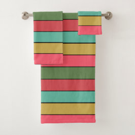 Kerstmis Rood Goud Groen Kleur op Aquarelpapier Bad Handdoek