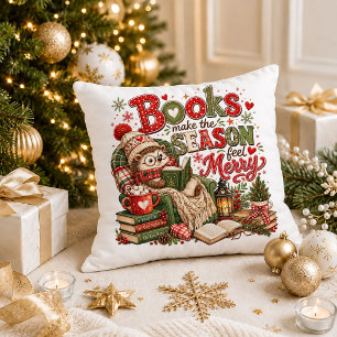 Kerstmis Rood Groen Citaat Decorative Kerkende Kus Kussen
