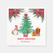 Kerstmis rood groen feestelijk servet (Voorkant)