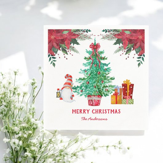 Kerstmis rood groen feestelijk servet