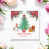 Kerstmis rood groen feestelijk servet