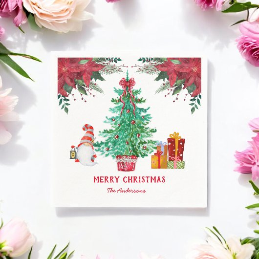 Kerstmis rood groen feestelijk servet