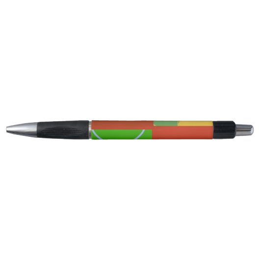 Kerstmis Rood Groen Geometrisch  Pen (Voorkant)