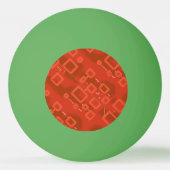 Kerstmis Rood Groen Geometrisch Pingpongbal (Achterkant)
