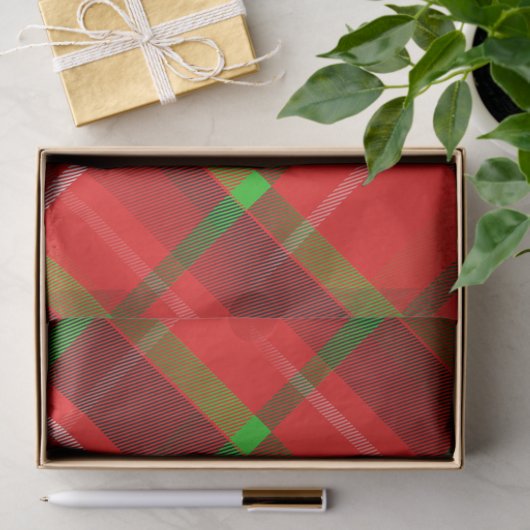 Kerstmis Rood Groen Goud Pset Tissuepapier (Geschenk)