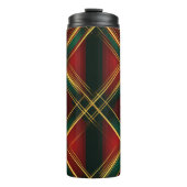 KERSTMIS ROOD GROEN GOUD VAKANTIE PLAID PATROON THERMOSBEKER (Voorkant)