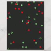 Kerstmis Rood & Groen Pailletten Feest Flyer (Achterkant)