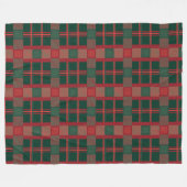 Kerstmis Rood Groen Plaid Fleece Deken (Voorkant (Horizontaal))
