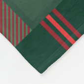 Kerstmis Rood Groen Plaid Fleece Deken (Hoek)