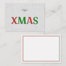 Kerstmis Rood Groen Rhinestone Familie Gepersonali