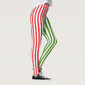 Kerstmis Rood & Groen Snoep Streep Leggings (Rechts)