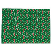 Kerstmis Rood Groen Suikerstok Groot Cadeauzakje (Achterkant)