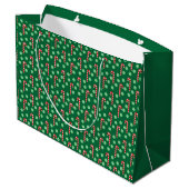 Kerstmis Rood Groen Suikerstok Groot Cadeauzakje (Achterkant Gekanteld)