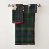 Kerstmis Rood Groen Tartan Plaid Santa Claus Bad Handdoek (Insitu)
