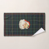 Kerstmis Rood Groen Tartan Plaid Santa Claus Bad Handdoek (Handdoek)
